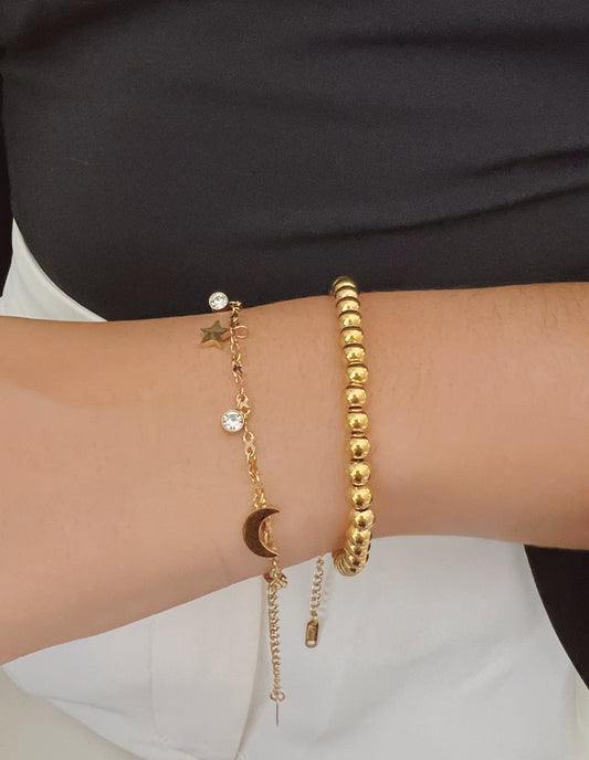 Moon & star lux bracelet