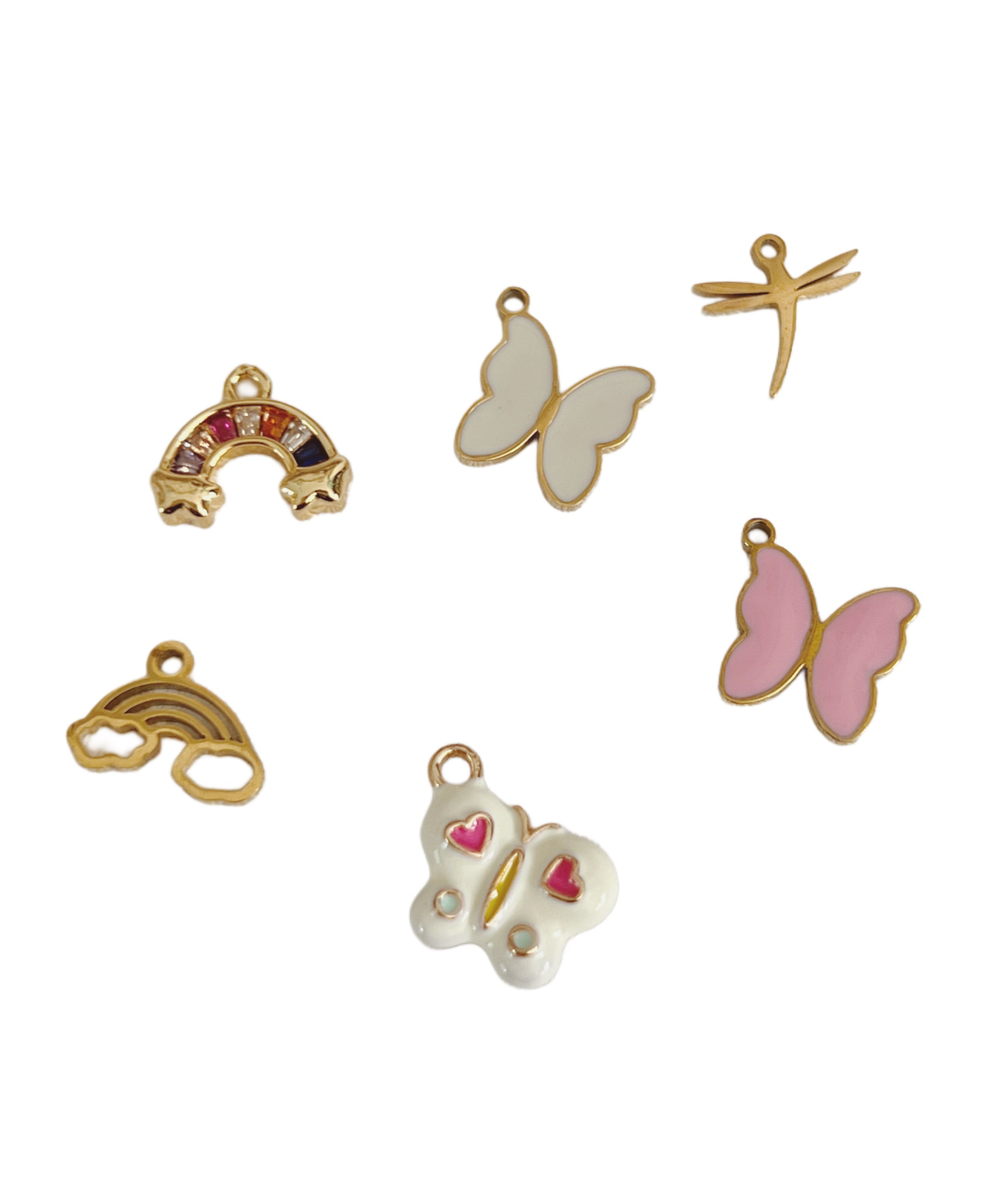 Rainbow & Butterly  charms