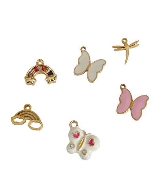 Rainbow & Butterly  charms