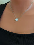 Load image into Gallery viewer, silver clover necklace
