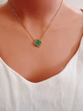 Load image into Gallery viewer, Green clover necklace
