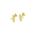 Load image into Gallery viewer, Half flower studs gold or silver
