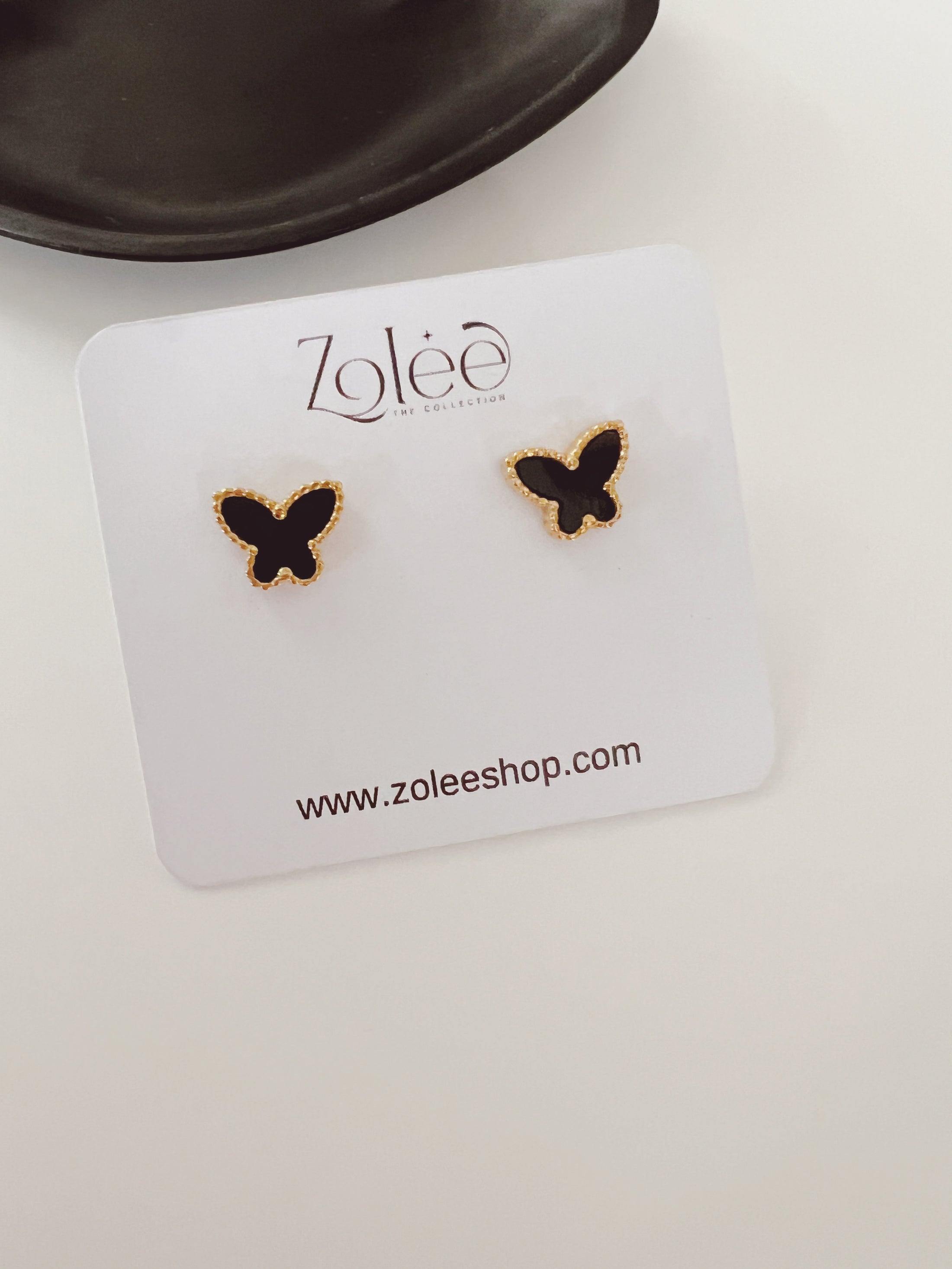 Butterfly black studs