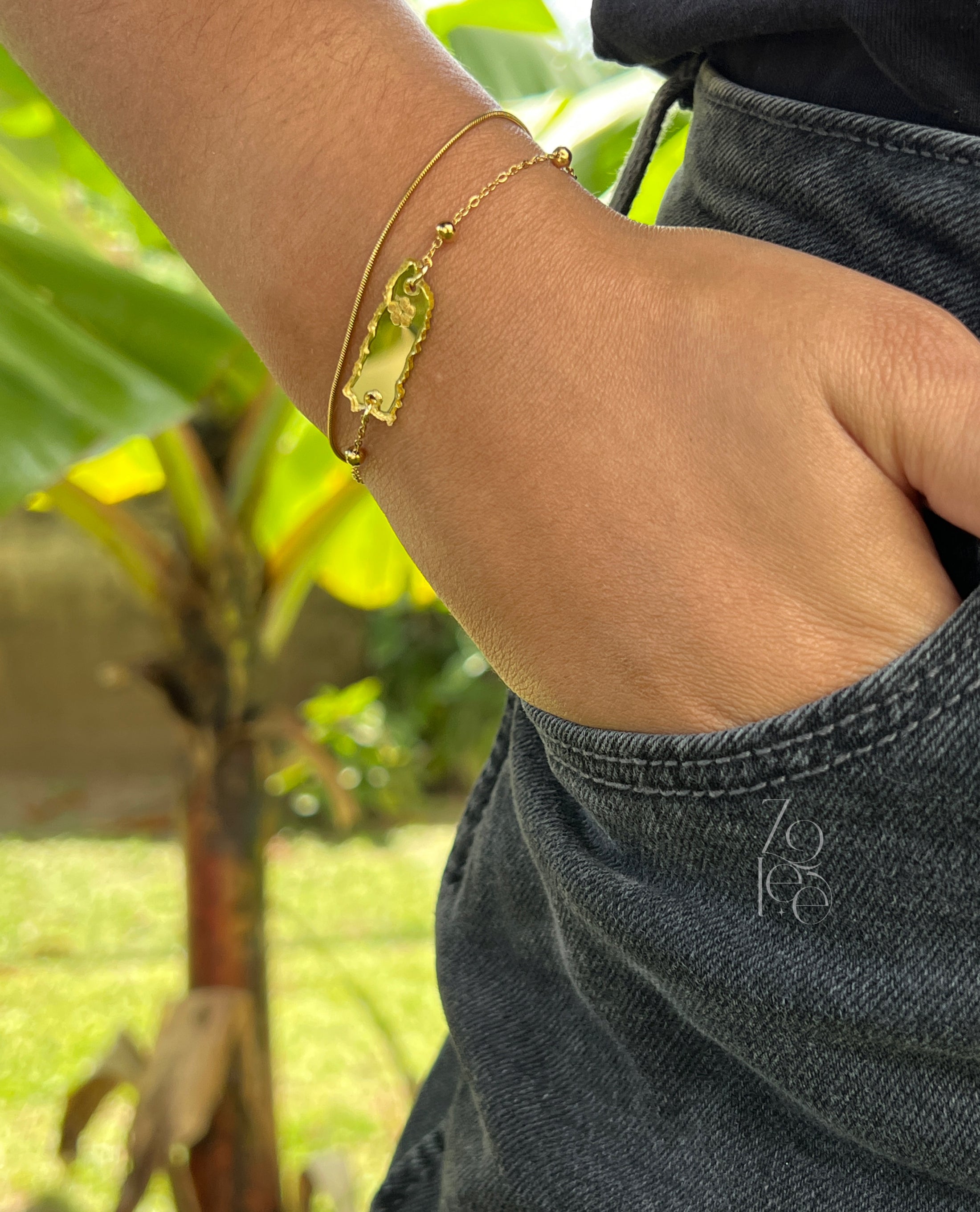 PR gold bracelet