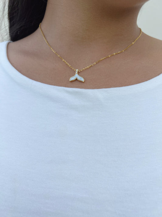 Lux whale tail necklace