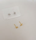 Load image into Gallery viewer, Half flower studs gold or silver
