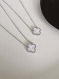 Load image into Gallery viewer, silver clover necklace
