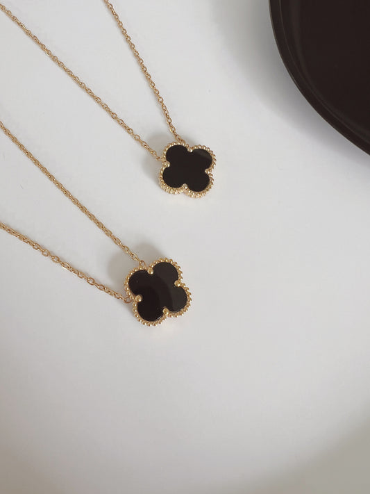 Black clover necklace