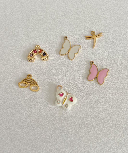 Rainbow & Butterly  charms