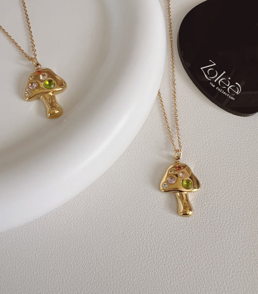 Lux mushroom necklace