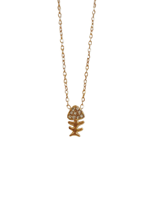 Tiny lux bonefish necklace