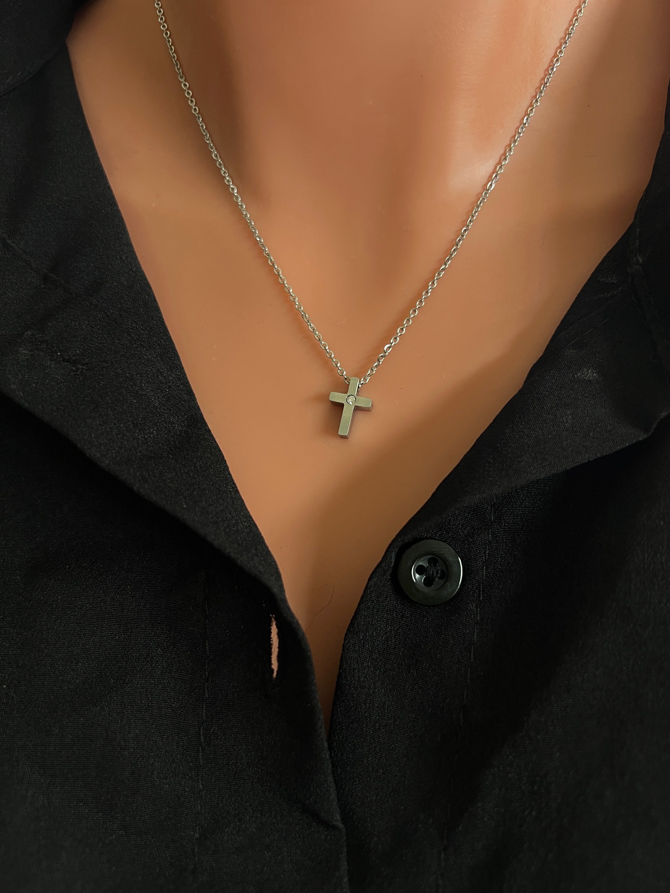 Silver Cross necklace