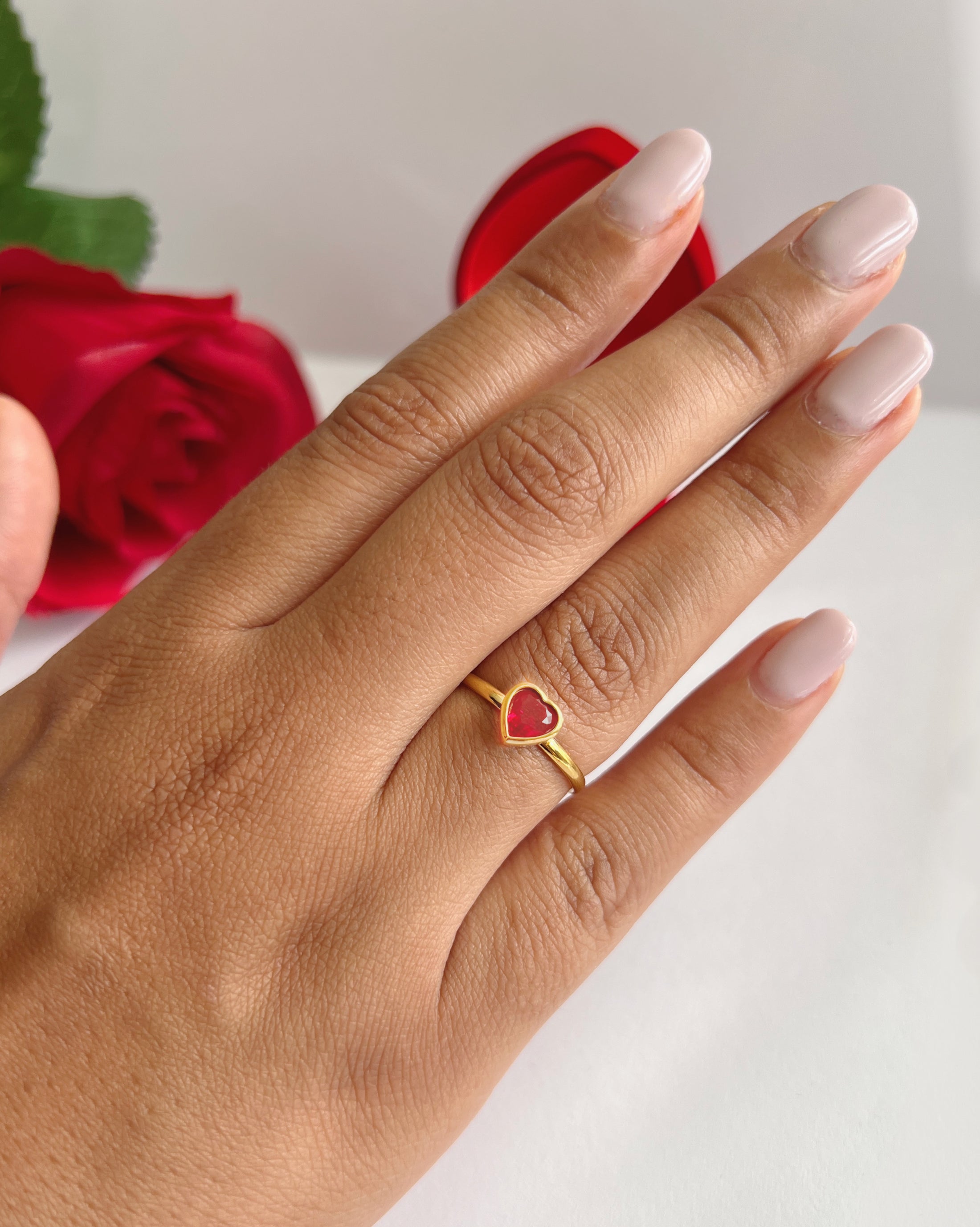 Red heart ring